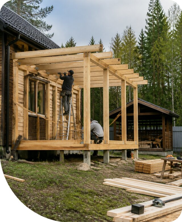 Строительство пристроек и построек на участке в Таганроге
